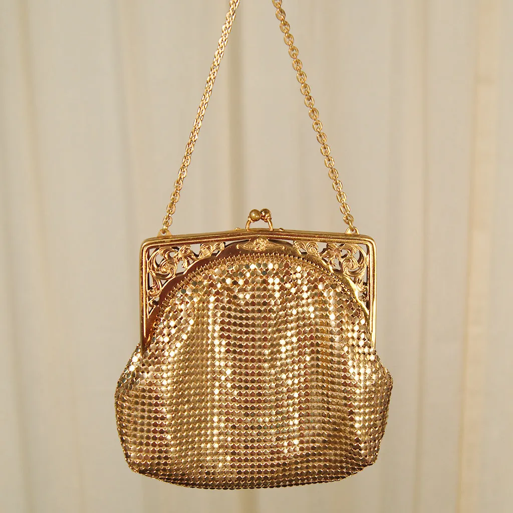 1950s Gold Mesh Handbag