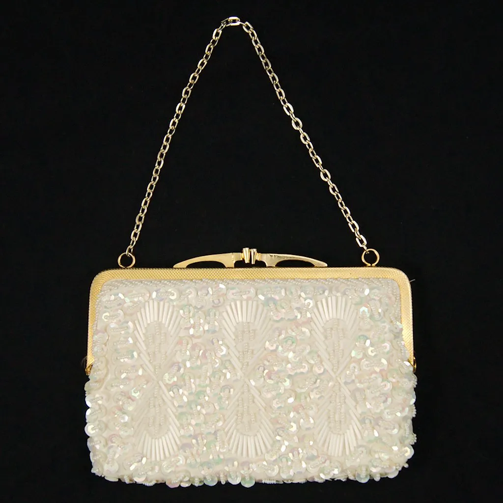 1950s Pearl & Sequin Handbag