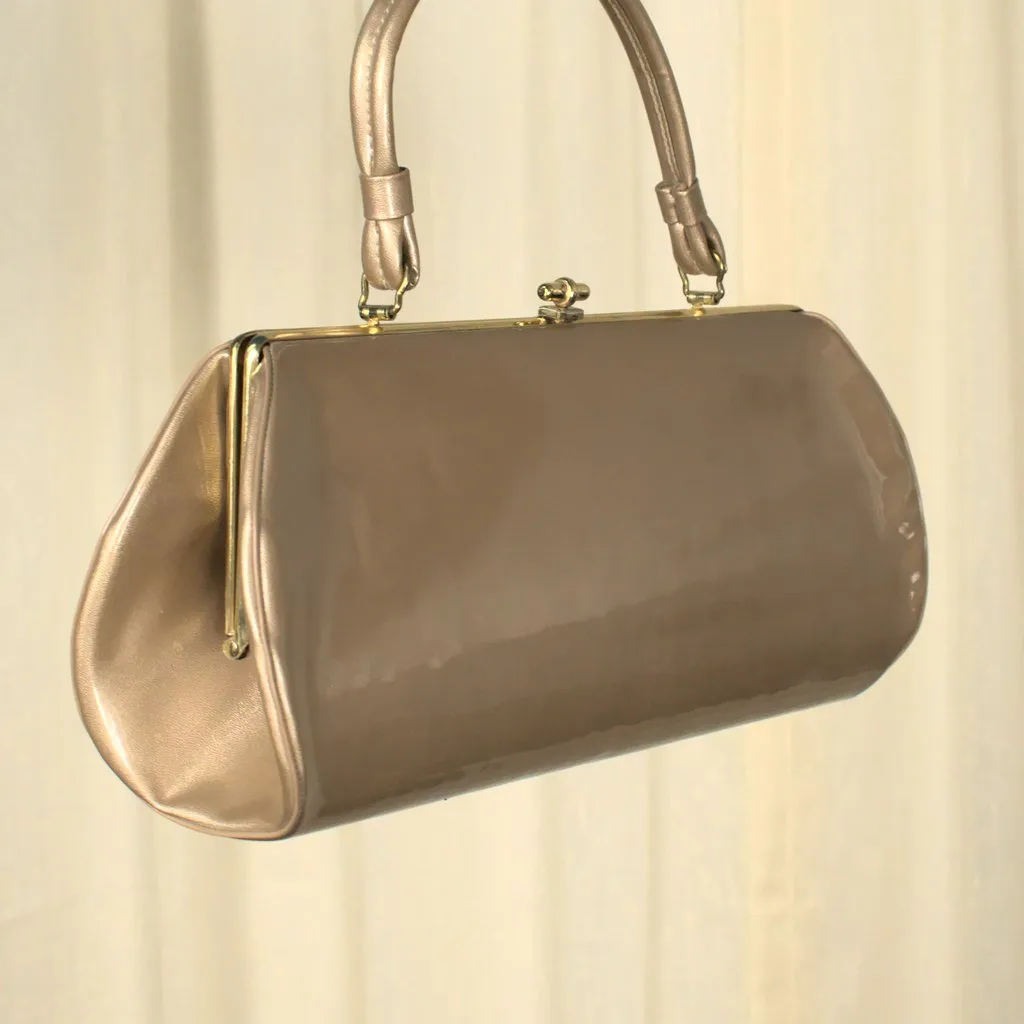 1950s Shimmery Tan Handbag