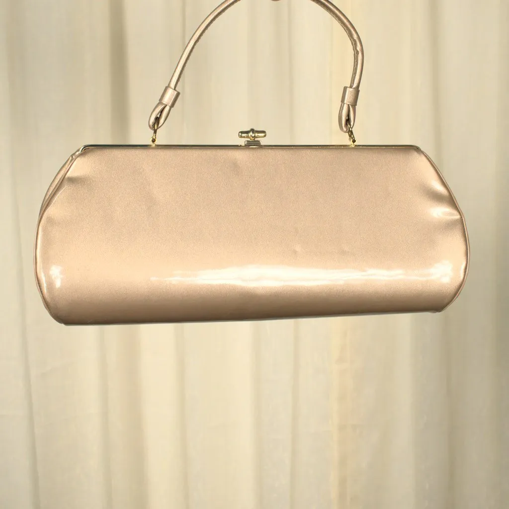 1950s Shimmery Tan Handbag