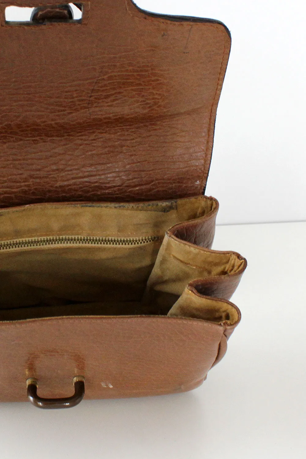 60s Walnut Brown Handbag