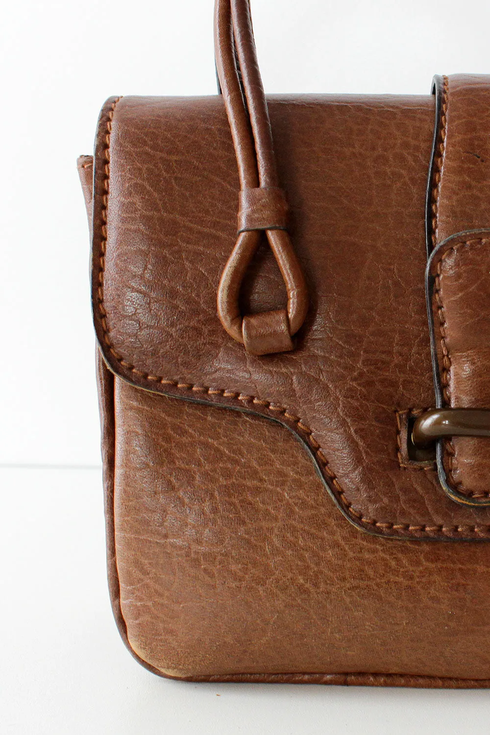 60s Walnut Brown Handbag