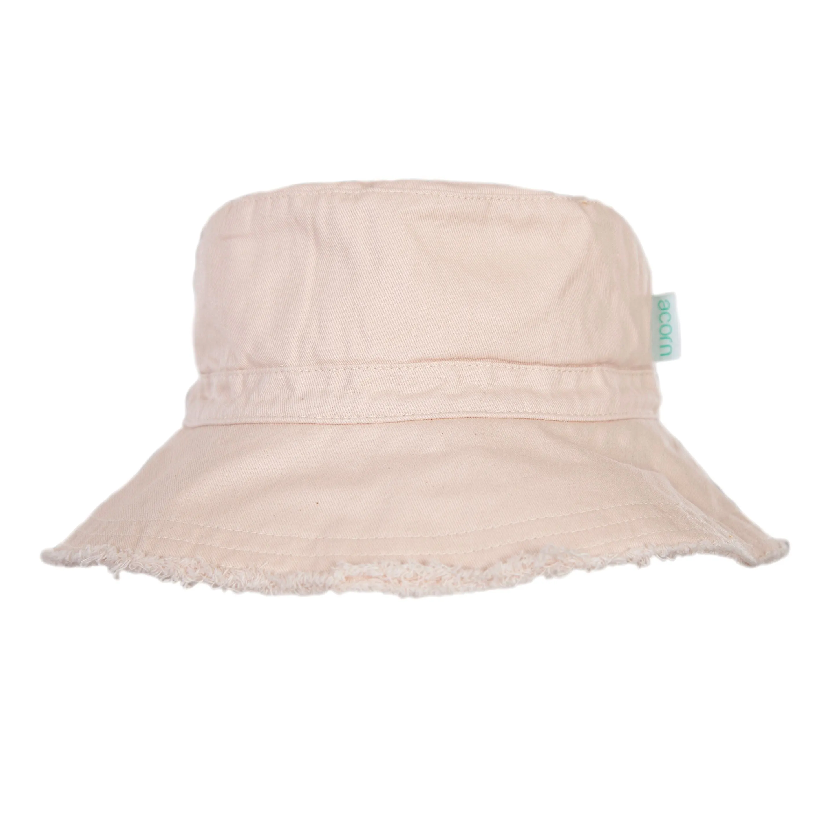 Acorn Kids Frayed Bucket Hat - VANILLA