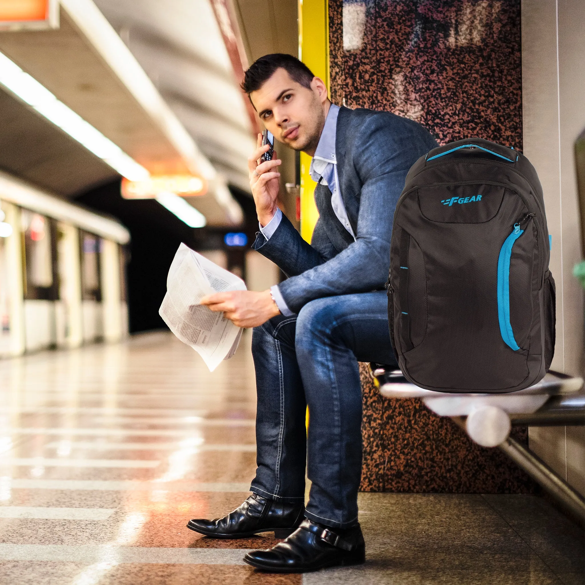 Amity 34L Black Laptop Backpack