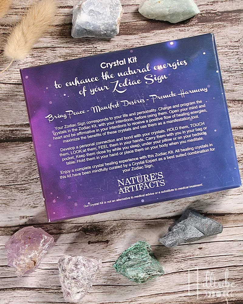 Aquarius Zodiac Natural Crystal Kit