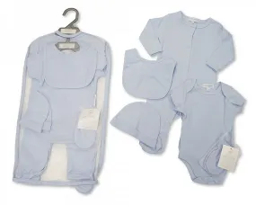 Baby 5 pcs Gift Set in Mesh Bag - Plain Sky (Newborn) Gp-25-1048