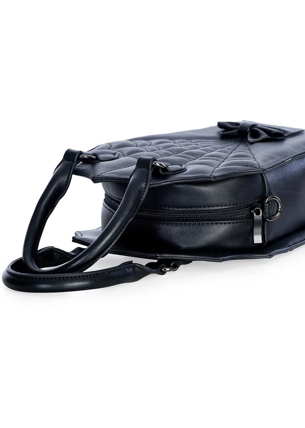 Banned Ghoul Spiderweb Handbag Black