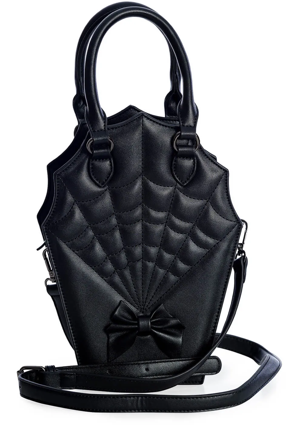 Banned Ghoul Spiderweb Handbag Black