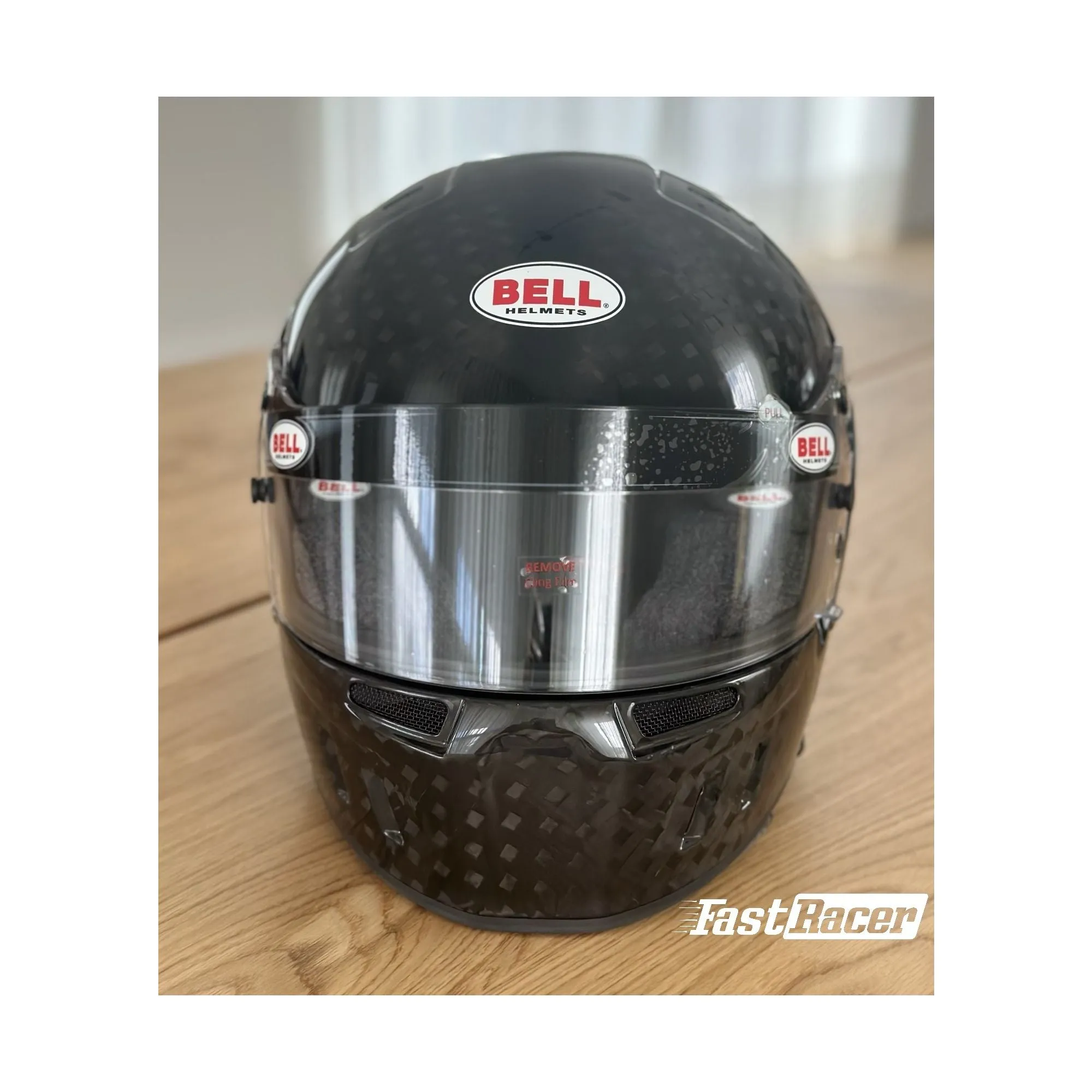 Bell GT6 RD-4C Carbon Racing Helmet With Radio, Drinking Tube, 4-Pin IMSA connector with a Coil Cord  FREE Fleece Helmet Bag