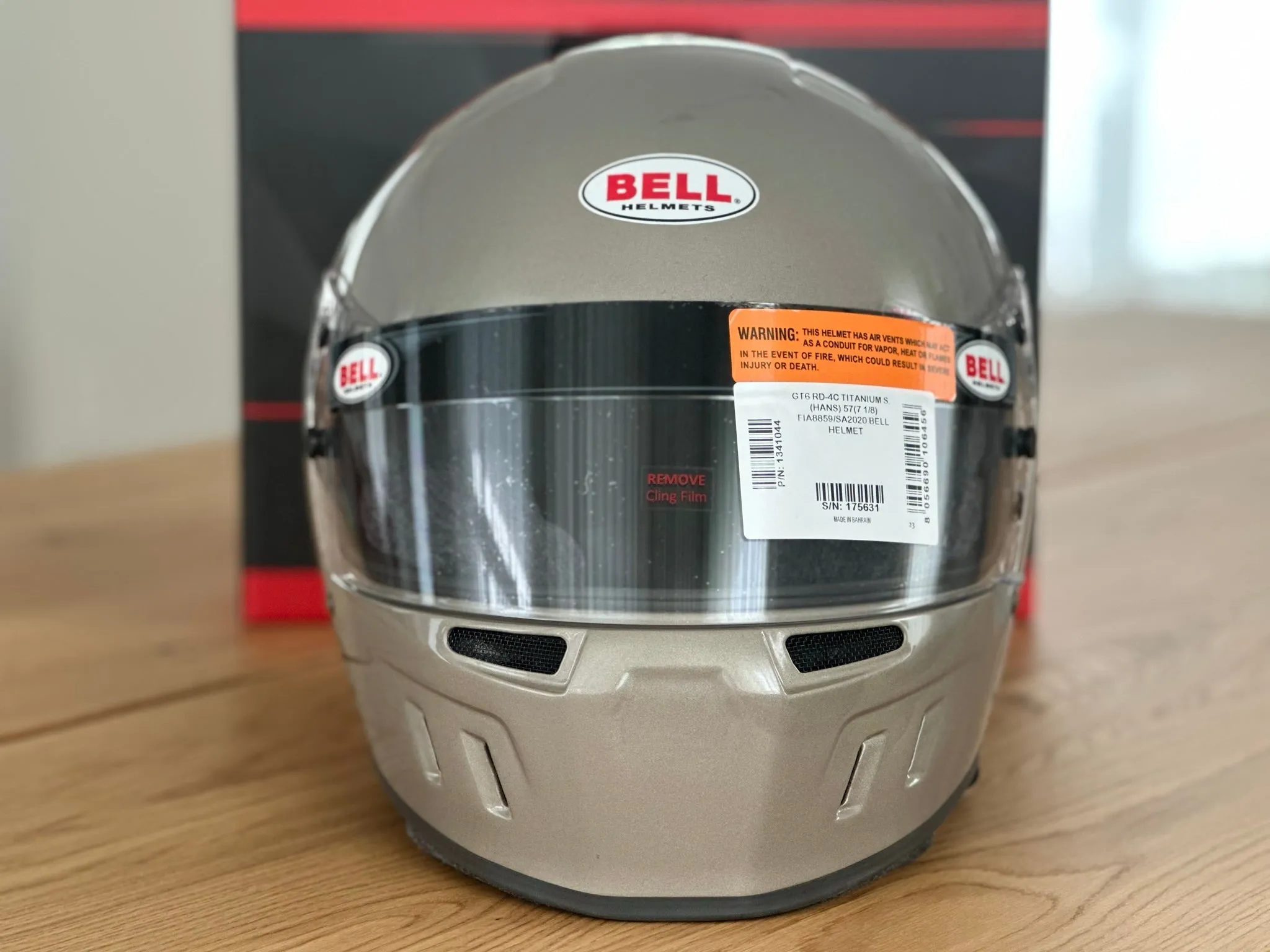 Bell GT6 RD-4C Composite Racing Helmet With Radio, Drinking Tube, 4-Pin IMSA connector with a Coil Cord  FREE Fleece Helmet Bag