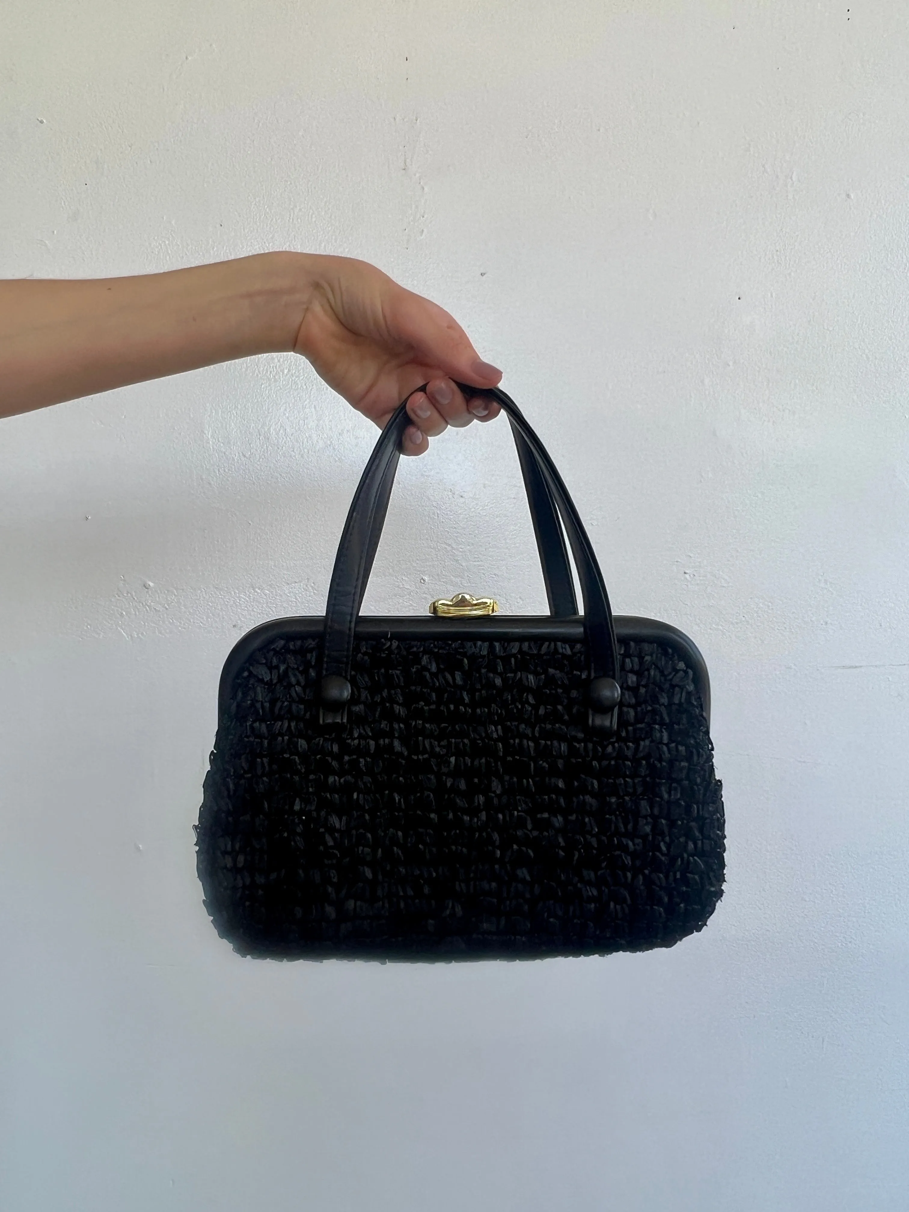 Black Macrame Handbag