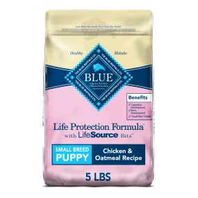 Blue Buffalo Life Protection Formula Natural Puppy Small Breed Dry Dog Food, Chicken and Oatmeal 5 lb. Trial Size Bag