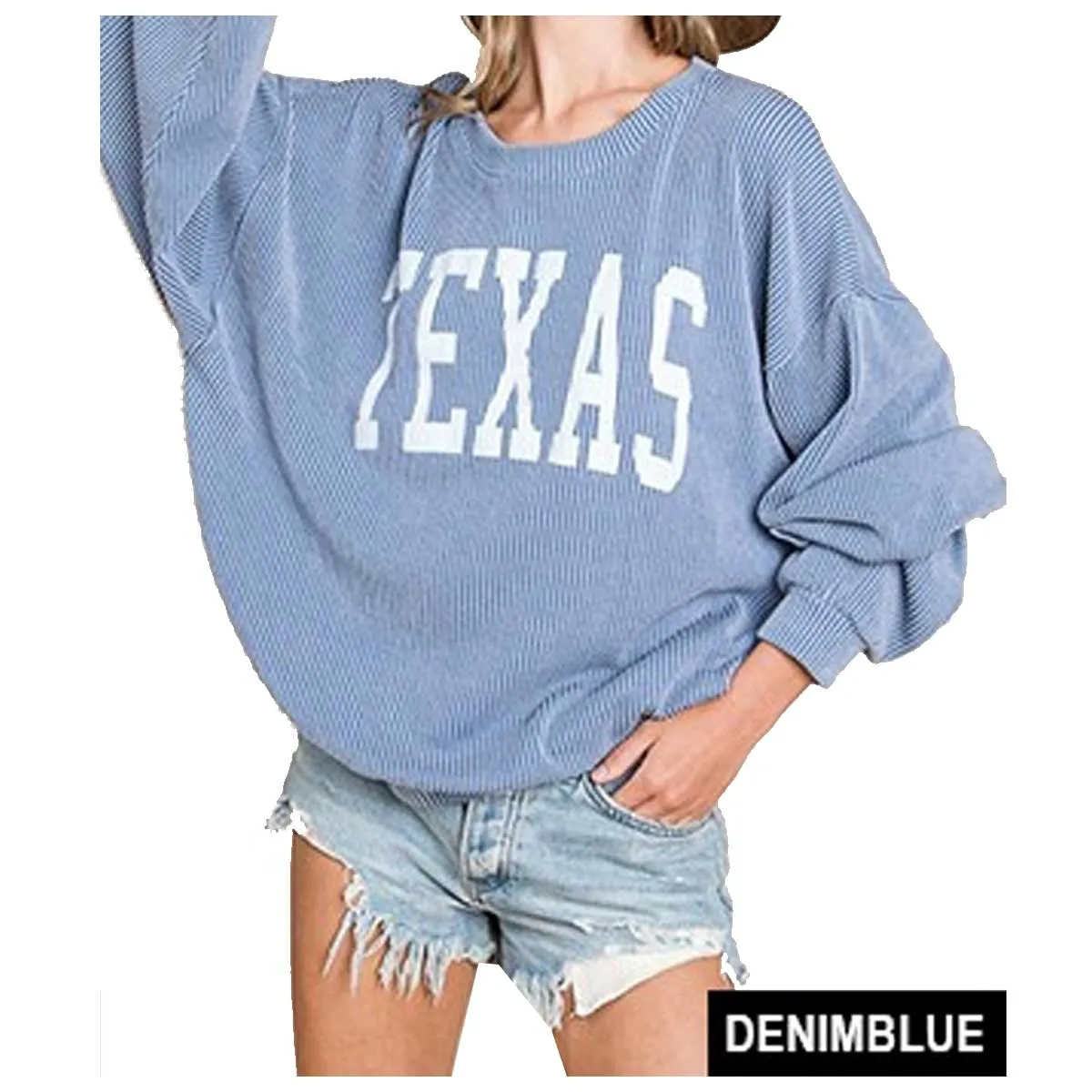 Bucket List Women's Texas Comfy Graphic Sweatshirt