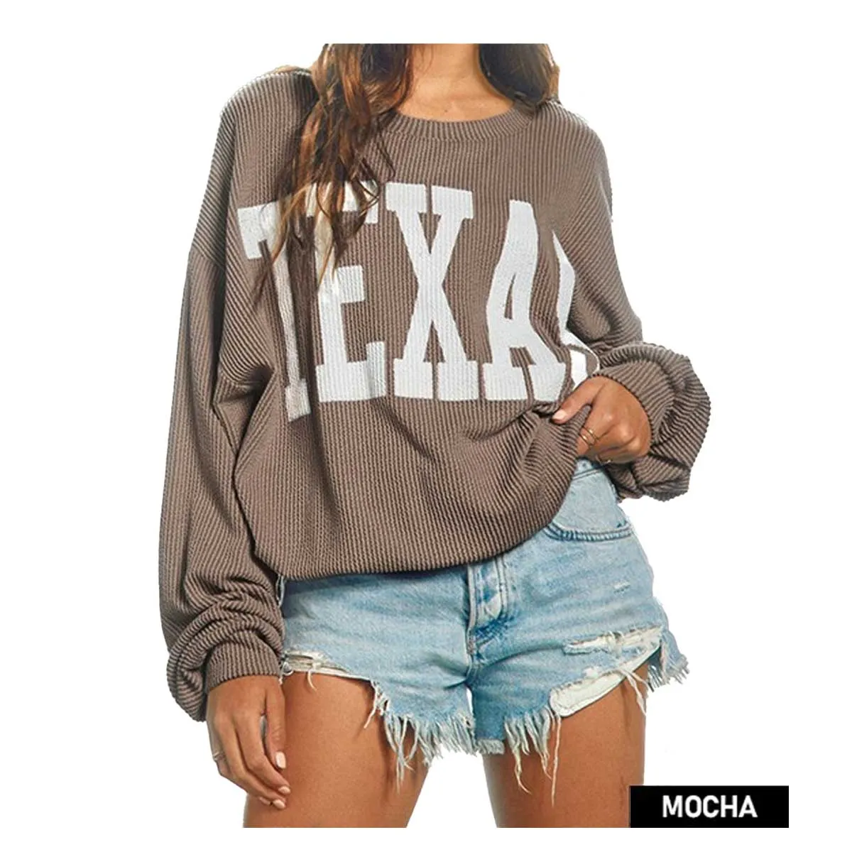 Bucket List Women's Texas Comfy Graphic Sweatshirt