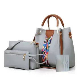 CAPRI 4 PIECE GREY  HANDBAG