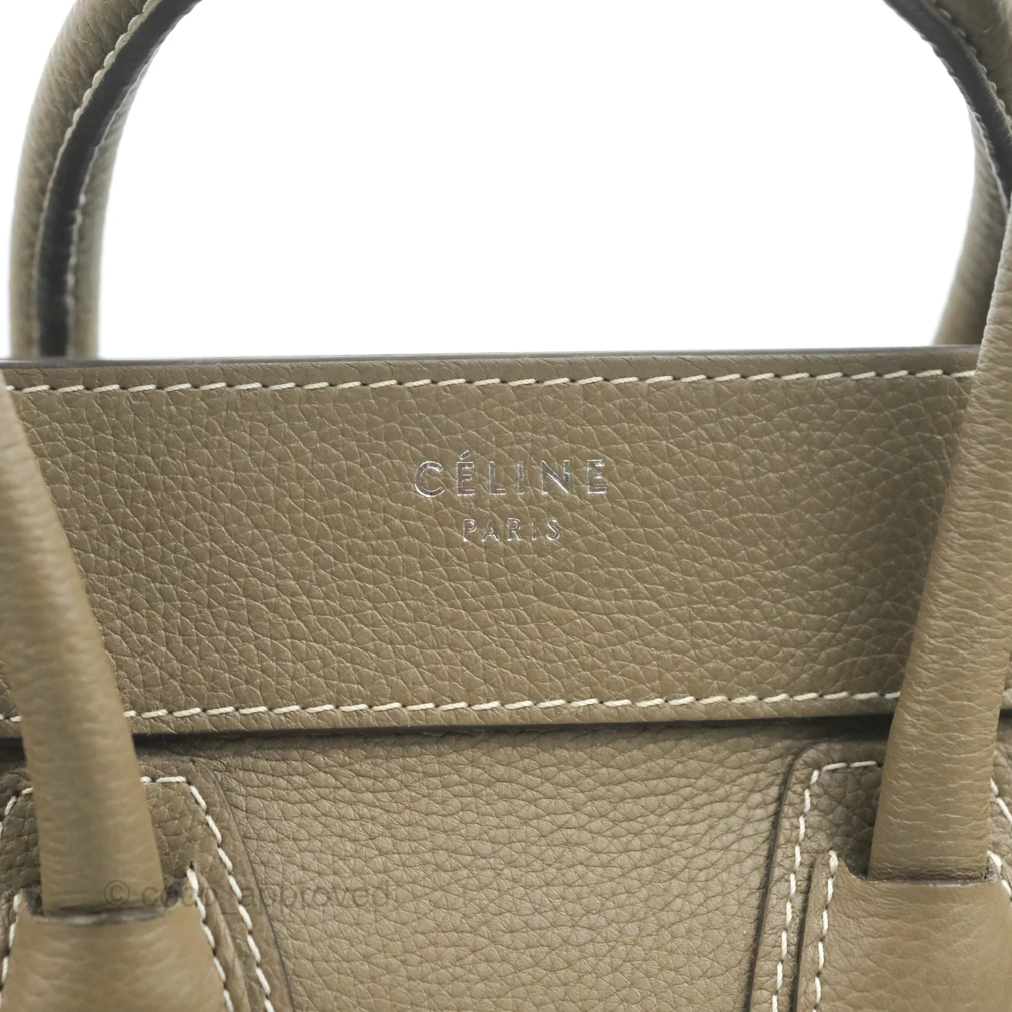 Celine Micro Luggage Handbag Souris Grained Calfskin