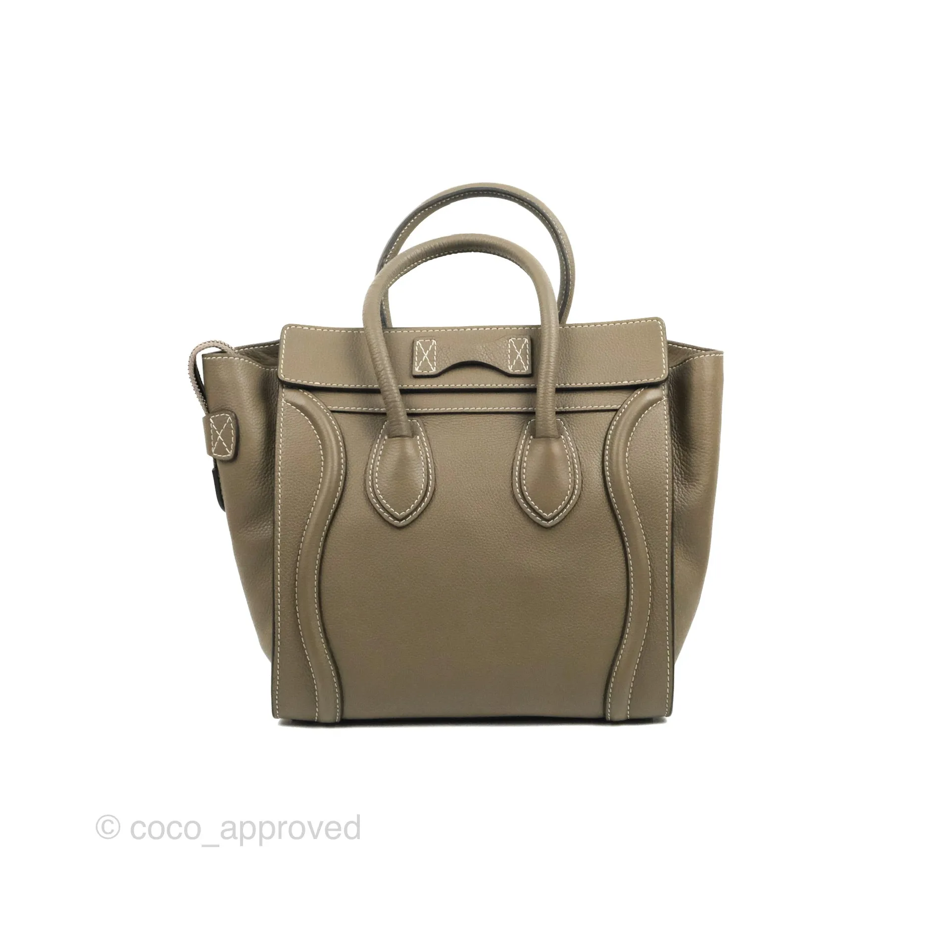 Celine Micro Luggage Handbag Souris Grained Calfskin