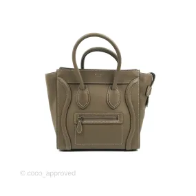 Celine Micro Luggage Handbag Souris Grained Calfskin