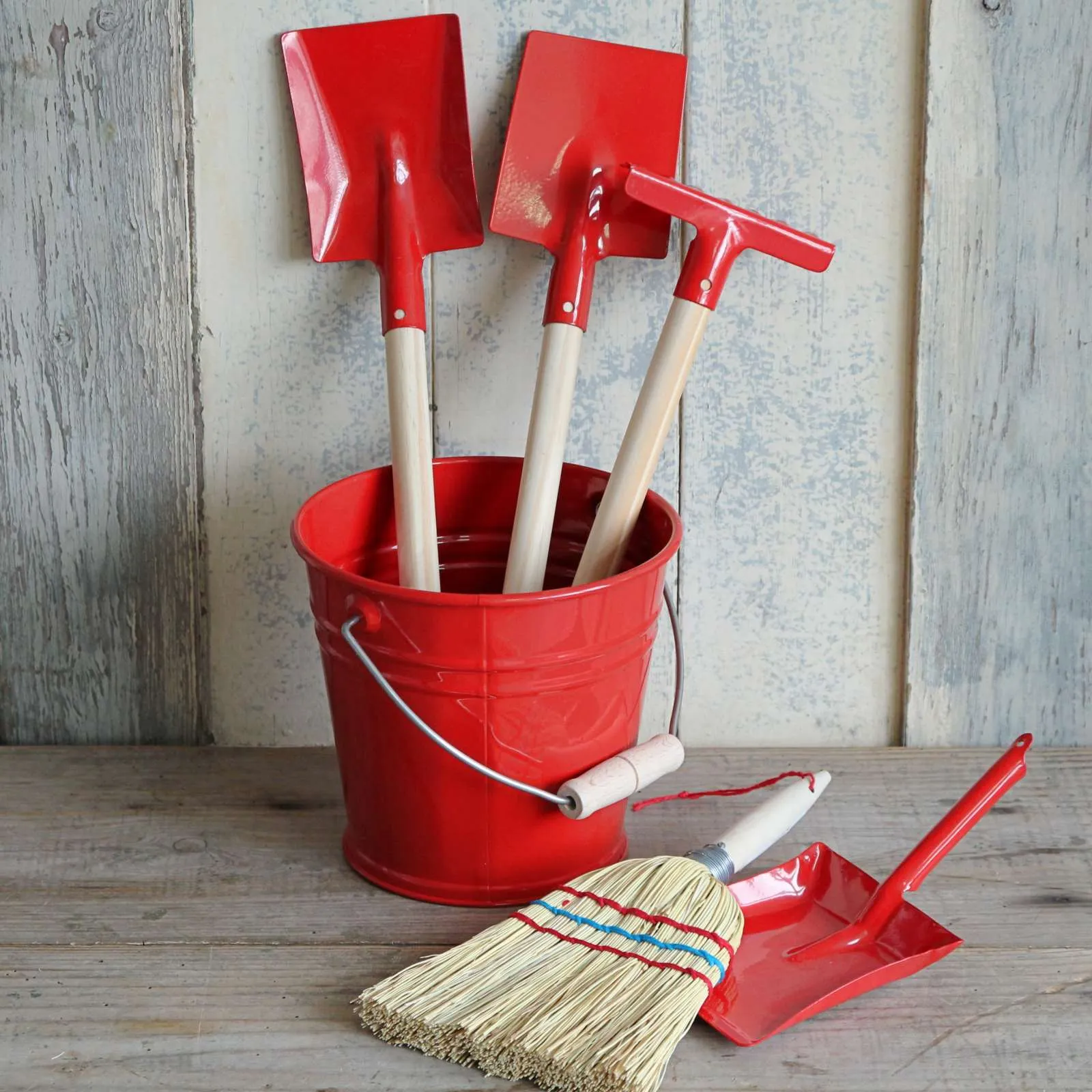 Children's Red Enamel Bucket