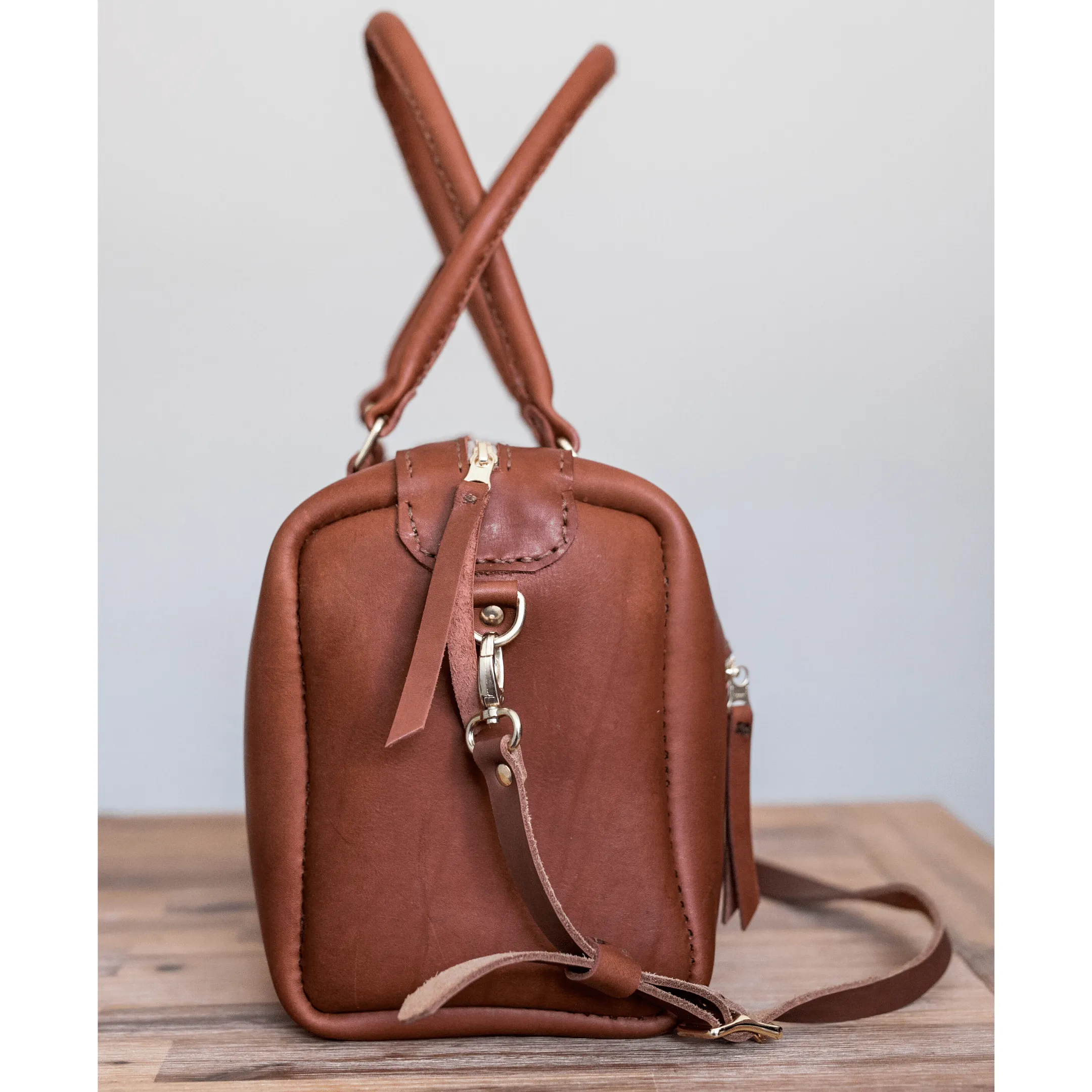 Classic Leather Priscilla Handbag - Hazelnut