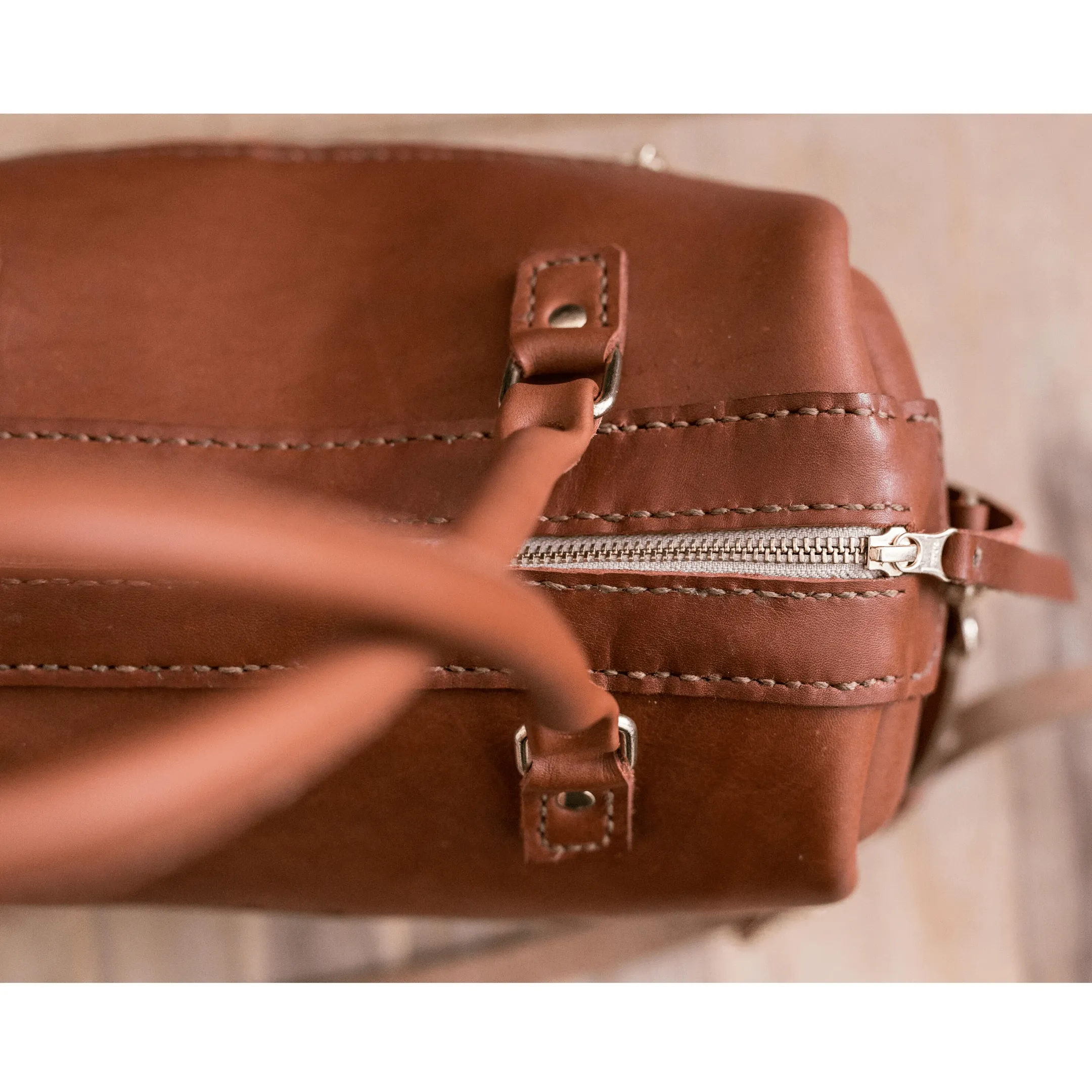 Classic Leather Priscilla Handbag - Hazelnut