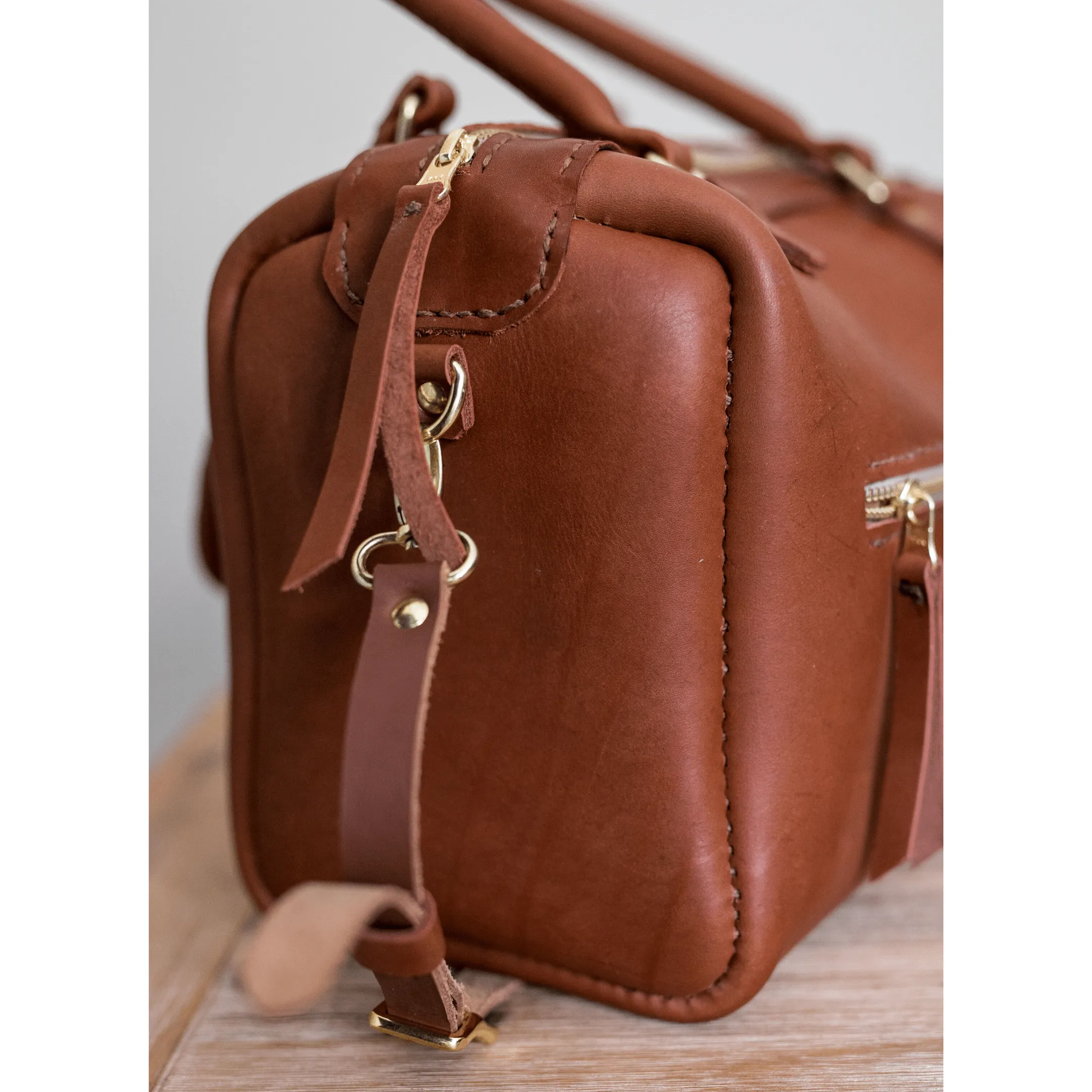 Classic Leather Priscilla Handbag - Hazelnut