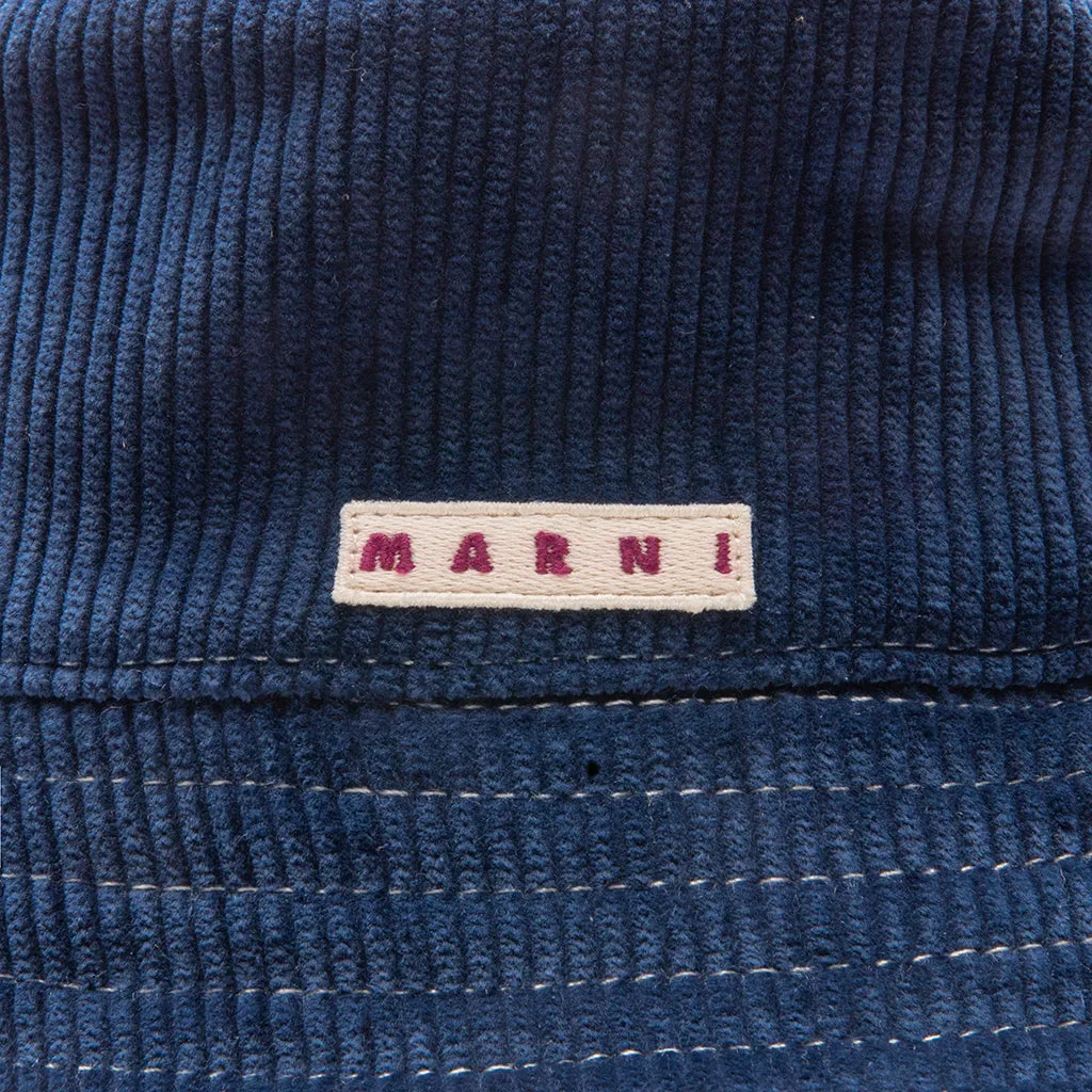 Corduroy Bucket Hat - Blue