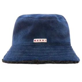 Corduroy Bucket Hat - Blue