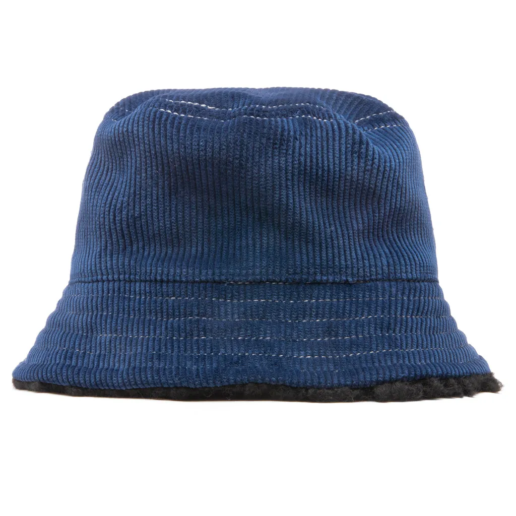 Corduroy Bucket Hat - Blue