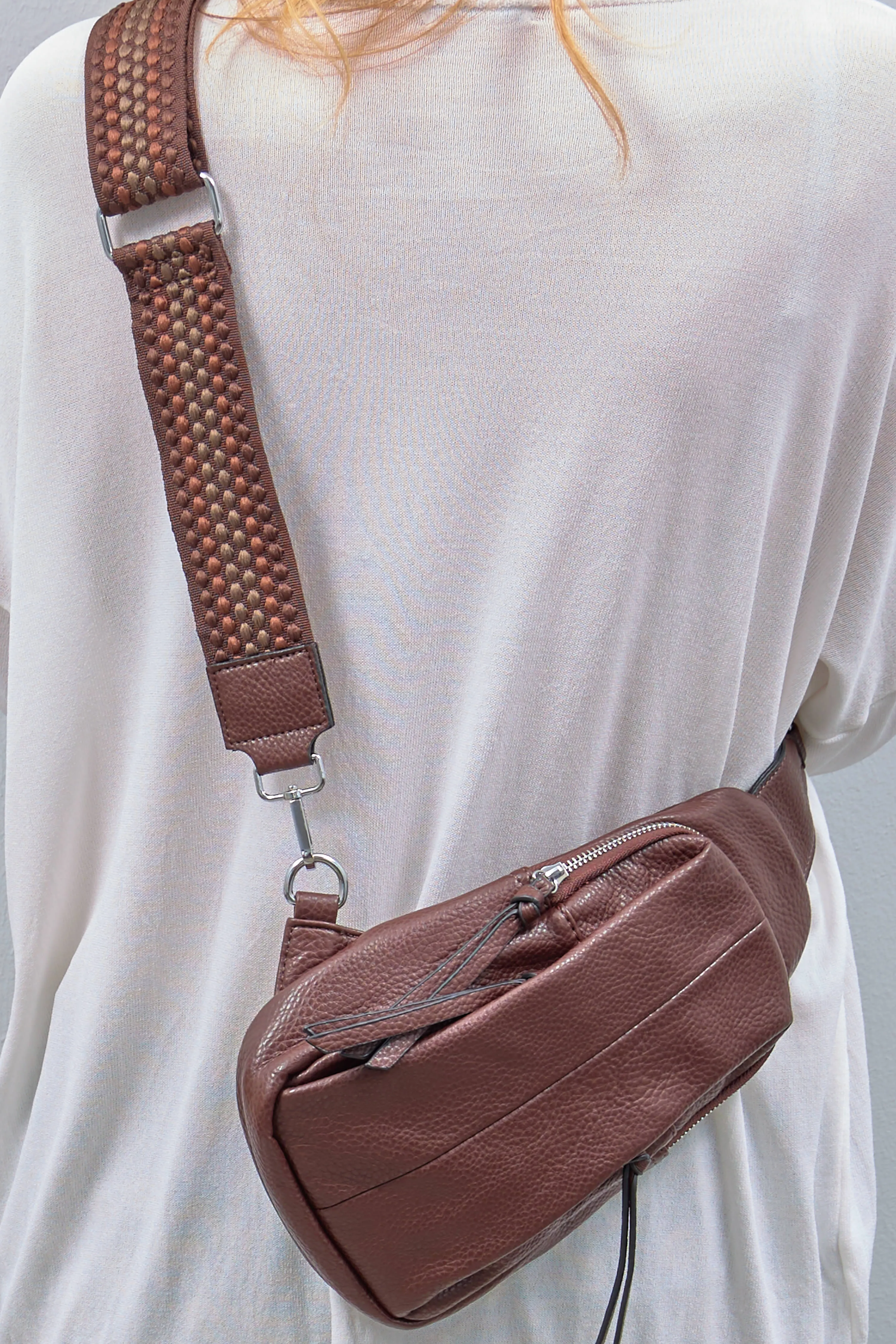 Crossbody Rucksack, chocolat