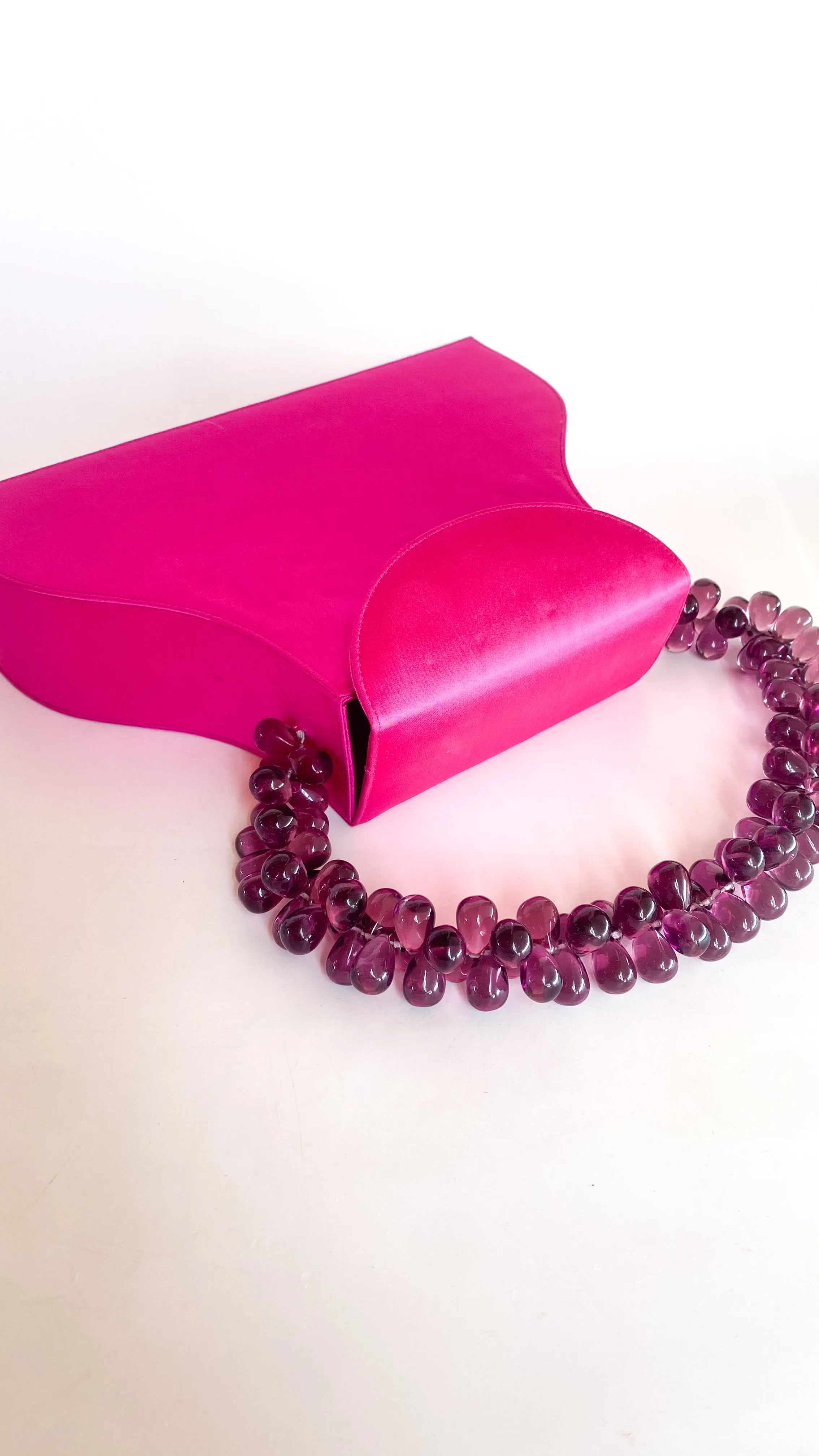 Designer Renaud Pellegrino Fuchsia Structured Handbag