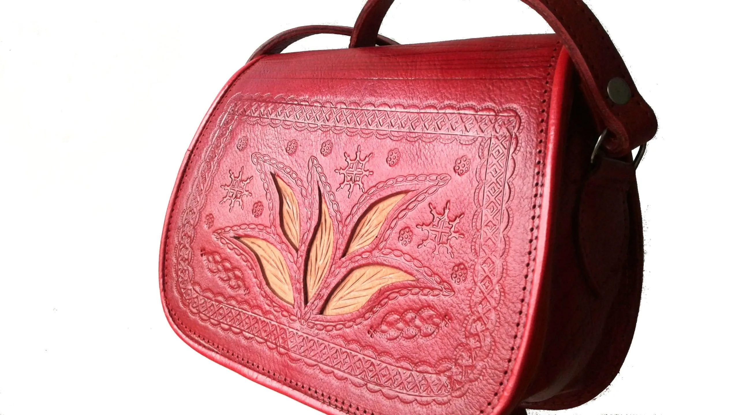 Dorar Handbag - Palm- Red