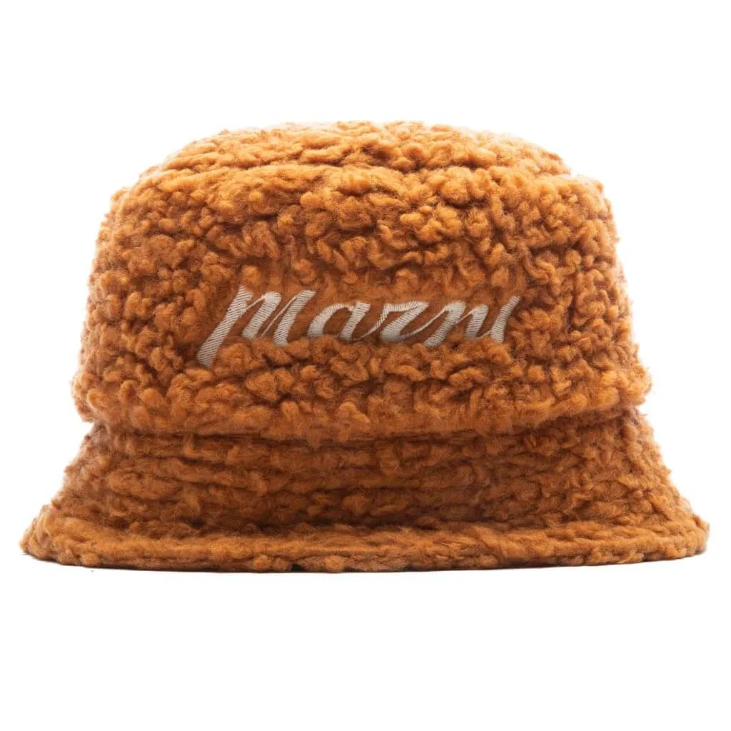 Embroidered Logo Bucket Hat - Rust