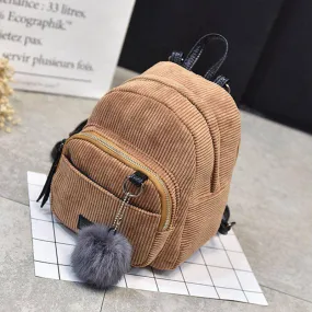 Fancy Purse Corduroy Backpack