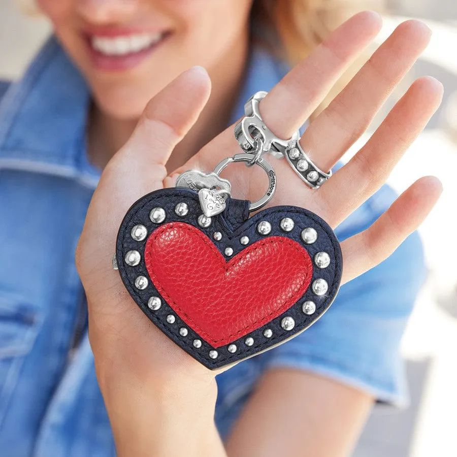 Fashionista Moody Blue Heart Handbag Fob