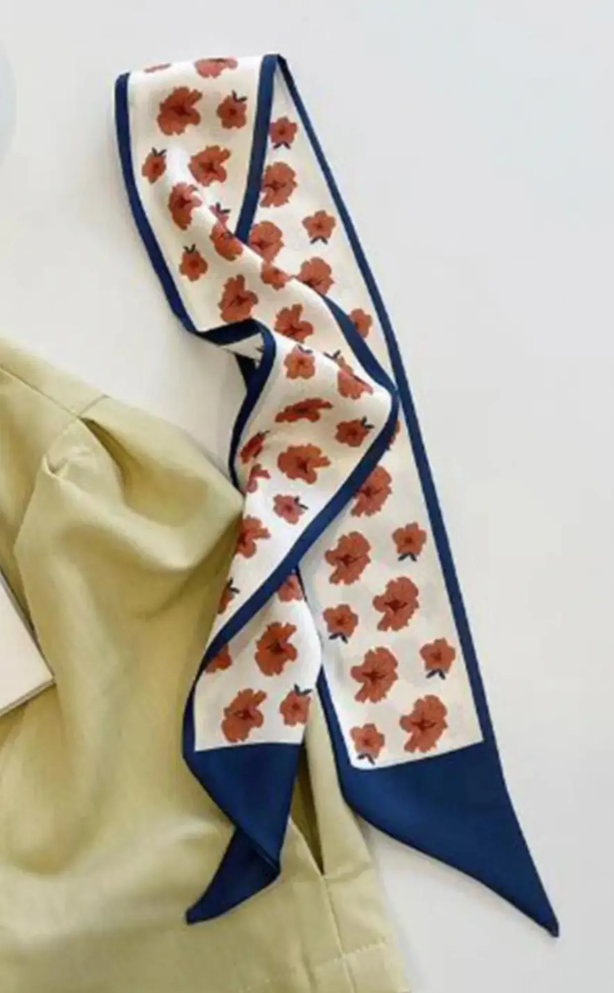 Flower Print Neck & Handbag Scarf