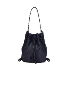 Frivolous M.Ginger Bucket Tumbled Leather - Black