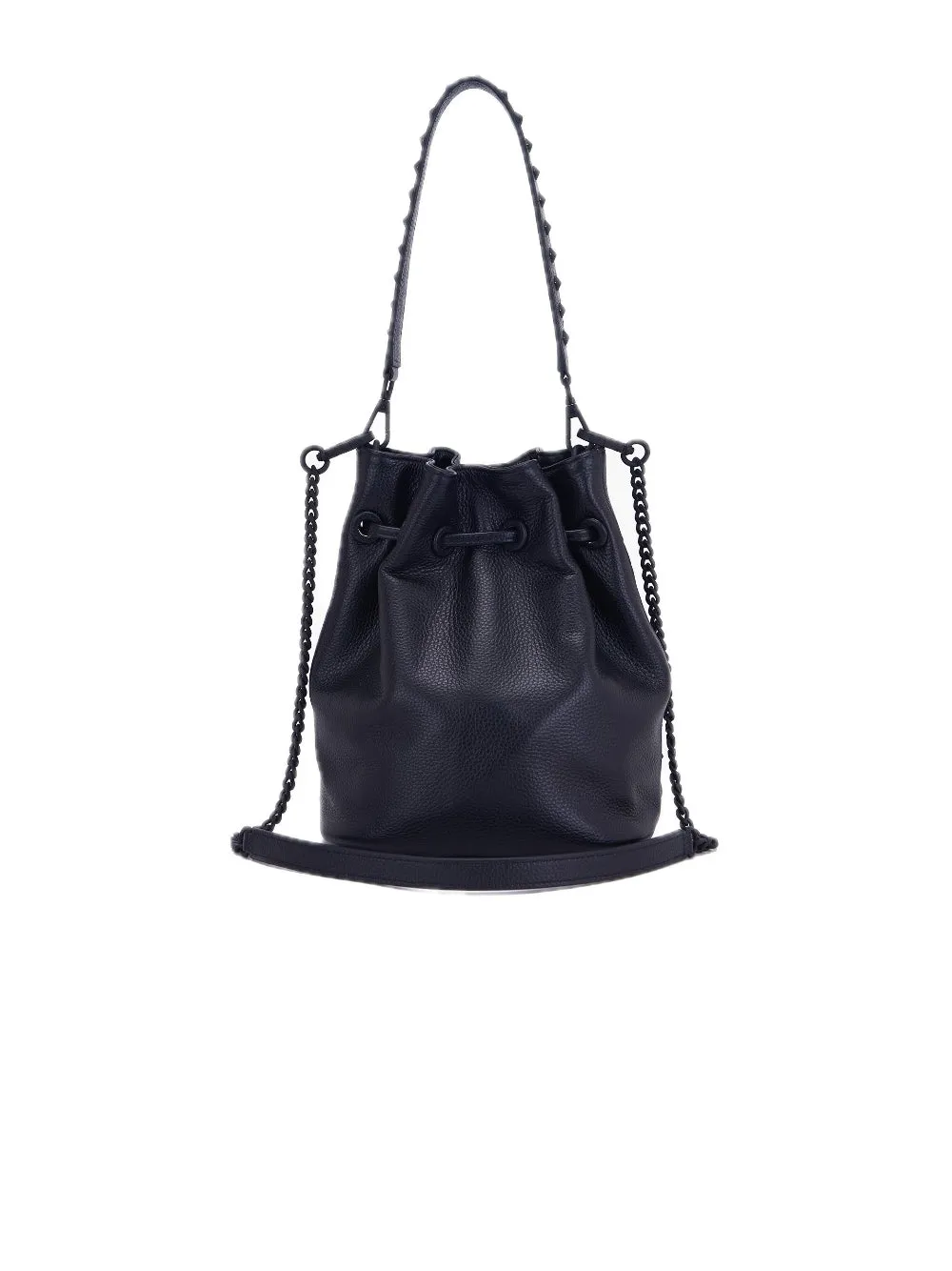 Frivolous M.Ginger Bucket Tumbled Leather - Black