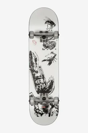 G1 Hard Luck - White/Black - 8.0 Complete Skateboard