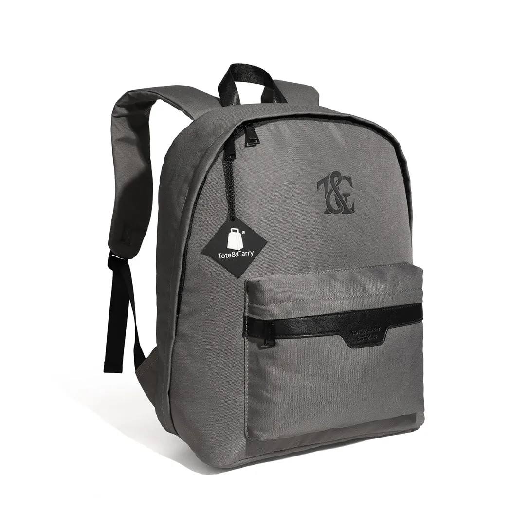 Grey Nylon Backpack