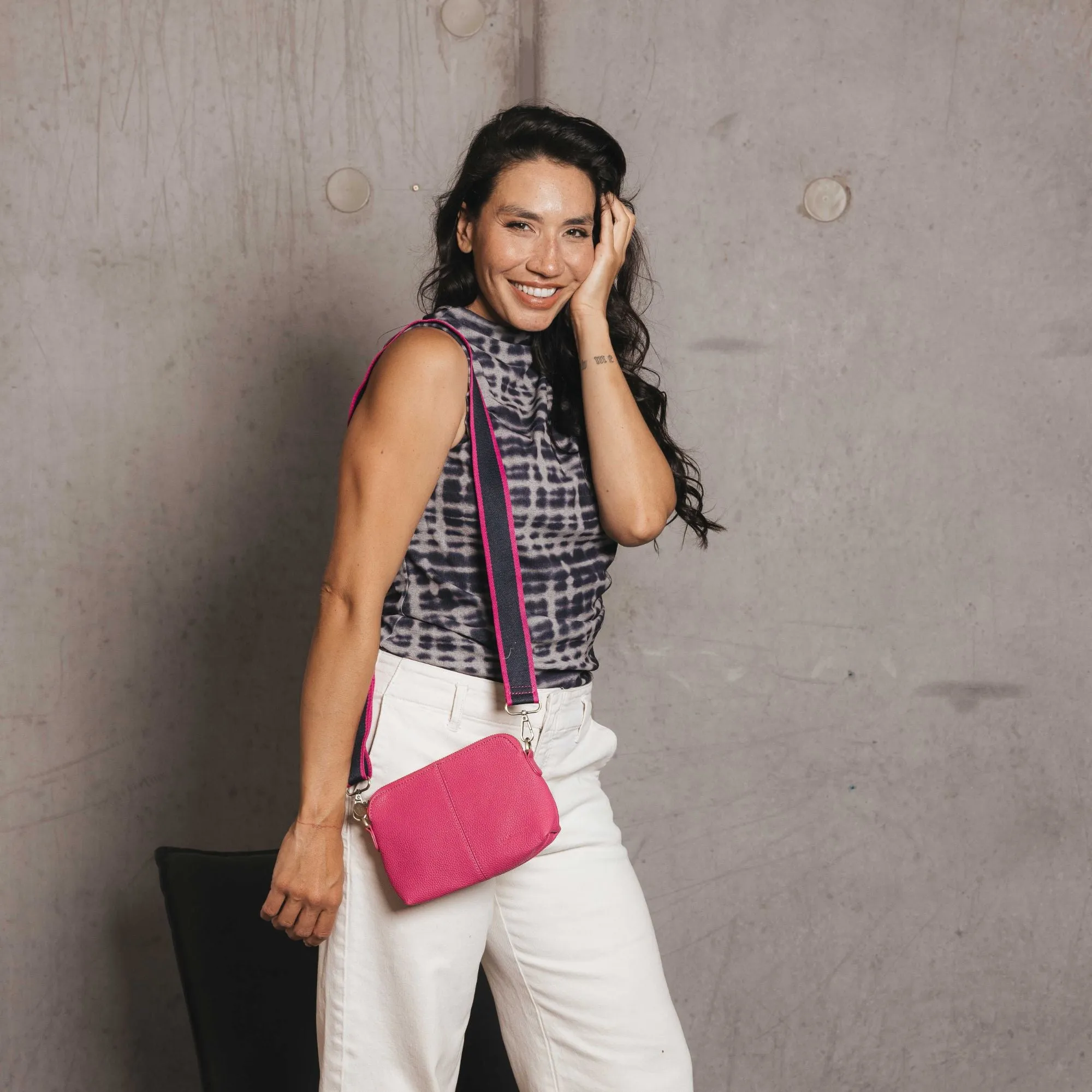 Harlow Fuschia Small Crossbody