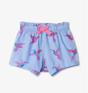 Hatley Younger Girls Happy Hummingbirds Baby Woven Paper Bag Shorts