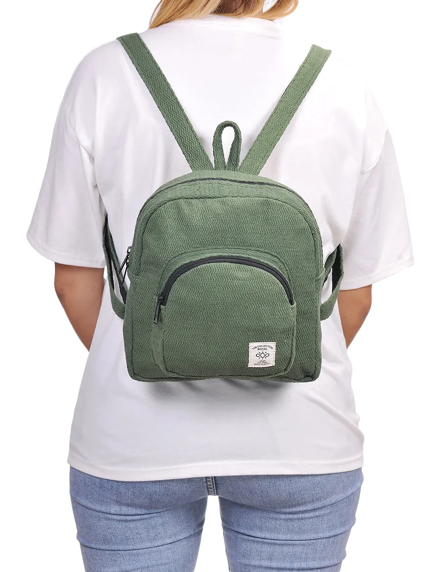 Hemp & Cotton Mini Back Pack Bag