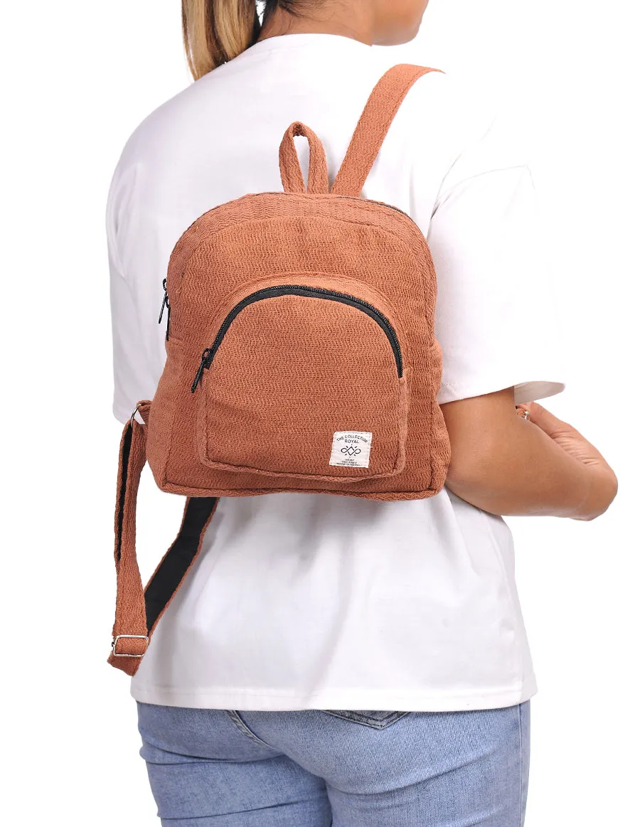 Hemp & Cotton Mini Back Pack Bag