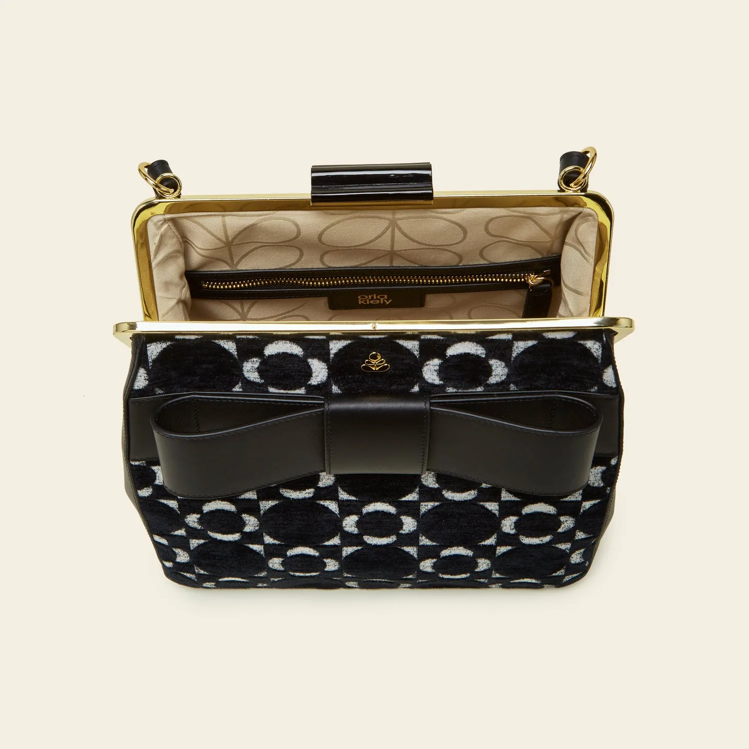 Holly Handbag - Retro Tile Black