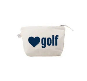 Makeup Bag Natural with GOLF HEART