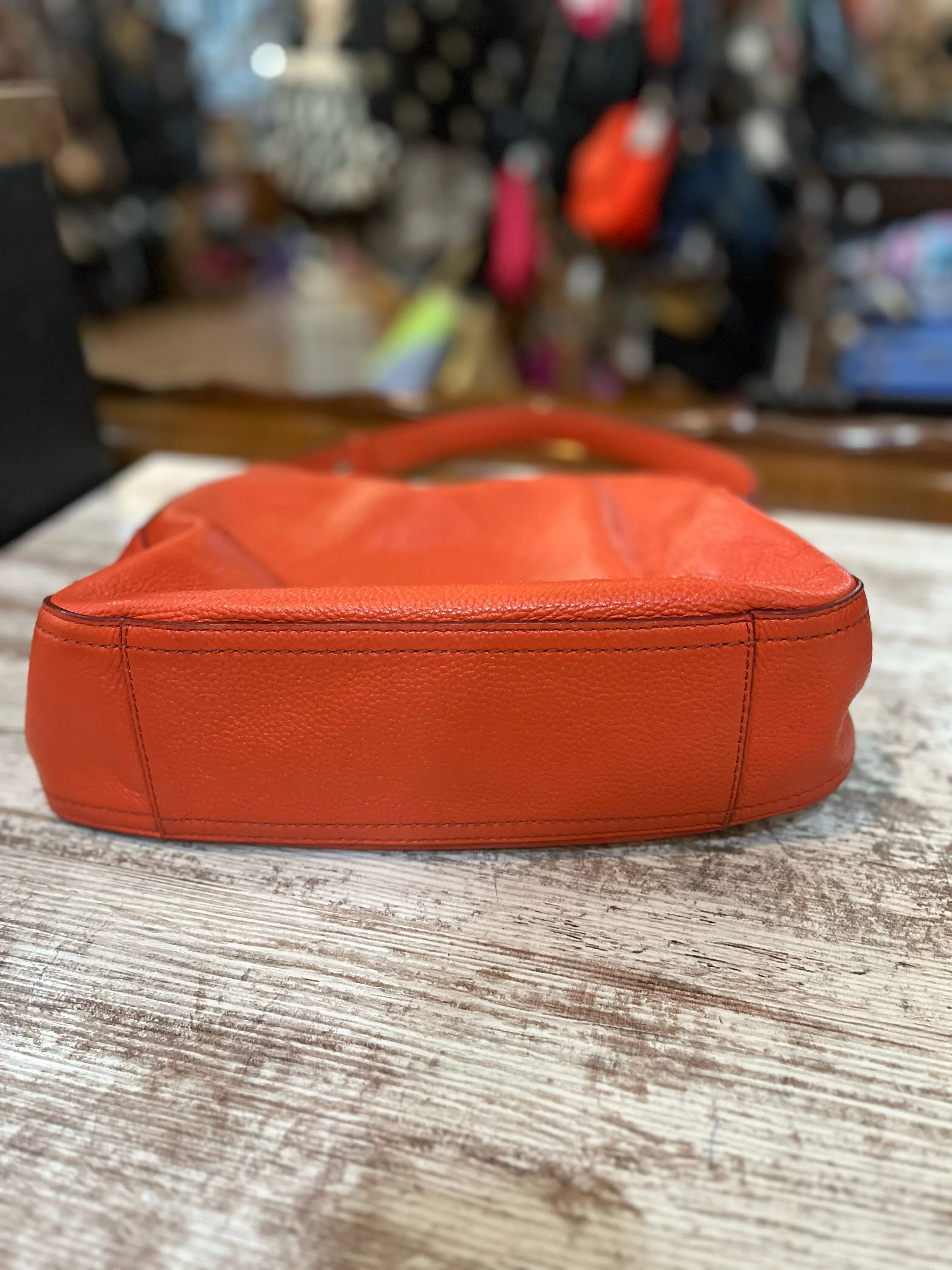 Marc Jacobs Orange Red Hobo Handbag