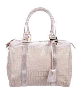 Metallic Fendi Boston Handbag