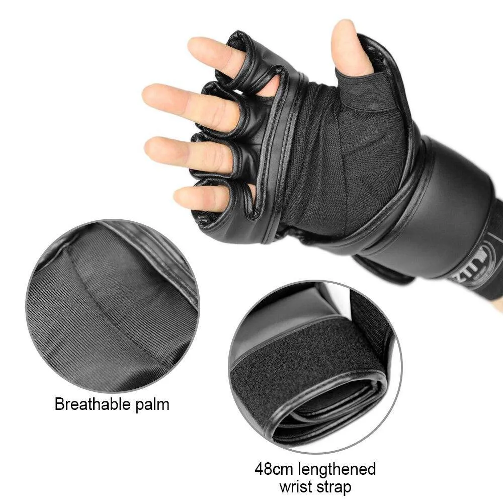 MMA Gloves for Men Women Kickboxing Gloves Boxing Gloves Open Palm Punching Bag Gloves for Boxing Kickboxing Sparring Muay Thai