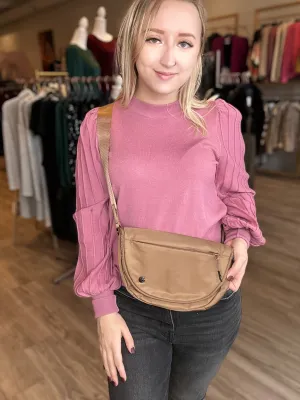 Mocha Double Moon Belt Bag